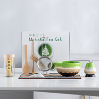 Coffret de 8 accessoires de cérémonie japonaise pour le thé Matcha, de qualité supérieure, comprenant des bols, des outils, un fouet à Matcha, un ensemble de boîtes