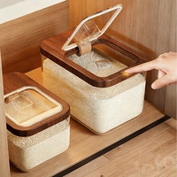 Seau à riz en plastique scellé, anti-humidité, anti-insectes, boîte de rangement pour riz, boîte de rangement pour farine de qualité alimentaire, 10L+