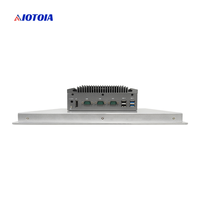 PC industriel sans ventilateur 15 pouces tout-en-un avec écran tactile capacitif, 5 ports LAN, 6 ports USB, 5 ports COM, P15RW G M55