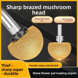 Cabezal <span class=keywords><strong>de</strong></span> Pulido <span class=keywords><strong>de</strong></span> Diamante Tipo Hongo con Unión Metálica para Pulir Piedras, Macetas y Azulejos, Grano 50 para Amoladoras Angulares - Product Image 5