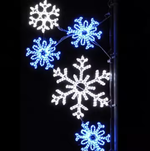 Décoration de lumière de thème de diode luminescente extérieure personnalisée 2D <span class=keywords><strong>colonne</strong></span> de rue suspendus ornements de Noël - Product Image 4