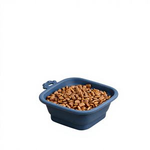 Comederos y Bebederos Plegables de Silicona 2 en 1 con Forma de Pata, Ecológicos y Portátiles para Perros y Gatos, Personalizables con Marca - Product Image 1