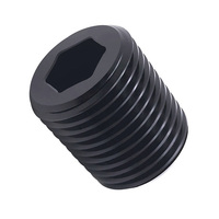 Bouchon hexagonal en aluminium anodisé noir 1/8 NPT, joint haute pression |   Compatible avec les systèmes hydrauliques/carburant/pneumatiques