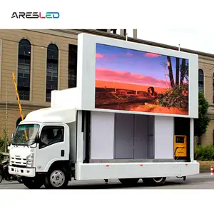 Outdoor Food Truck Display Screen Sign 3-Sides Vehicle Mounted Screen