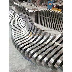 V100 316 grande sculpture en métal faite à la main intérieur/extérieur banc d'artisanat en acier centre commercial banc de mer décor statuaire - Product Image 4