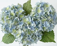 DREA 196 Pcs Kelopak Bunga Hydrangea Buatan Sentuhan Asli Biru Hijau Melembapkan Dekorasi Pernikahan Bunga Lateks Buatan Tangan