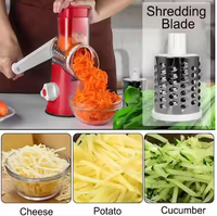 Huishoudelijke keukenrasp, groentesnijder, handbediende groentesnijder, multifunctionele handbediende trommel-aardappelsnijder