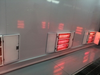 Robot de peinture automobile à chauffage électrique avec éclairage LED, capacité de cuisson 42KW