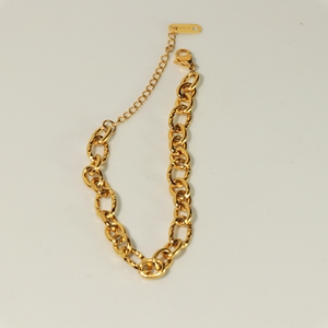 Gold Plated <b>Chain</b> Link Bracelet Classic Style Unisex Alloy Jewelry - Product Image 1