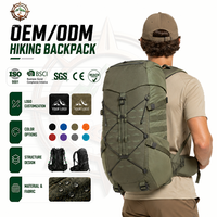 Mochila de Gran Capacidad para Exteriores, Camping, Montañismo y Senderismo, 25L, Duradera, de Poliéster, para Trekking