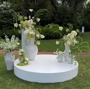 Plataforma Redonda para Bailes de Boda, Podio Blanco para Ceremonias, Escenario Redondo para Decoración de Bodas - Product Image 6
