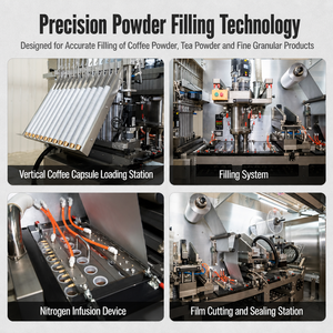 Machine de scellage de capsules de <span class=keywords><strong>café</strong></span> à six voies SC-6, 300-360 capsules/min, avec vis sans fin servo et purge à l'azote – Fabricant - Product Image 3