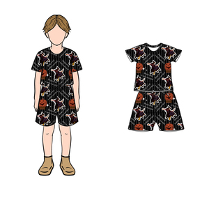 Conjunto de Verano para Bebés Niñas BD1-9 con Estampado Personalizado, Camiseta de Manga Corta de Algodón Suave y Pantalones Cortos Holgados de 2 Piezas - Product Image 3