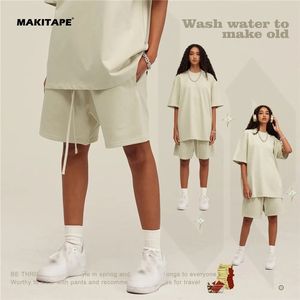 S3020 Custom Logo Brand Essentials Summer 100% Cotton 425gsm Plain FOG Terry Knit <b>Mens</b> Running Cargo Sweat <b>Shorts</b> <b>for</b> Man - Product Image 2