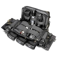 Harnais de poitrine tactique réglable, robuste et modulaire avec triple porte-chargeur, pochette de rangement en polyester pour la chasse et le tir