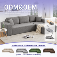 Sofá Cama Convertible Directo de Fábrica, Comprimido al Vacío, de Espuma Completa, para Distribuidores de Muebles, Venta al Por Mayor