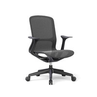 Chaise de bureau ergonomique avec dossier et pivotante, chaise en maille respirante pour le personnel, réglable en hauteur