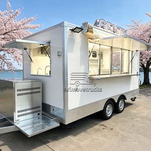 Remorque alimentaire d'extérieur entièrement équipée pour la torréfaction de chocolat et de noix, chariot à café, remorque de camion-restaurant économique de Guangzhou à vendre aux États-Unis - Product Image 1