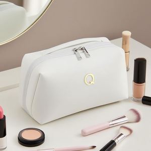 Nueva Bolsa de Cosméticos Impermeable de PU con Cierre, Bolsa de Aseo para Mujer, Organizador de Maquillaje de Viaje - Product Image 2