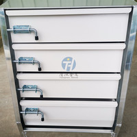 Boîte à outils en acier à 4 tiroirs, boîte à outils à tiroirs blancs, insert de tiroir, boîte de rangement pour camionnette, voiture, boîte à outils avec tiroirs coulissants robustes