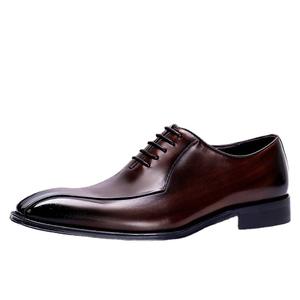Chaussures de ville pour hommes de haute qualité, en cuir de vachette tendance, chaussures Oxford de bureau haut de gamme pour hommes - Product Image 5