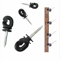 Aislador de Poste de Plástico de Alta Calidad, Aisladores para Cercas Eléctricas, Aislador de Anillo Roscado L1, Accesorios para Cercas, Natural, Fácil de Instalar