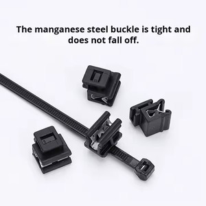 UL Protected Nylon 66 4,8mm 200mm Self Lock Zip Ties Black <span class=keywords><strong>EC4</strong></span> Edge Clip Cable Ties 1-3mm Panel - Product Image 5