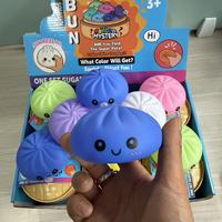 Jouet anti-stress souple et collant en forme de pain vapeur, à remontée lente, super doux et mignon, nouveau design, qui souffle des bulles
