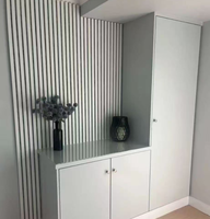 Panel Dinding WPC Modern untuk Dekorasi Interior, Solusi Proyek Panel untuk Ruang Tamu, Asal CN, Tersedia Online