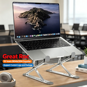 Supporto per Laptop in Alluminio con 16 Angoli Regolabili, Capacità di Carico 8 Kg, Rialzo Pieghevole per Notebook fino a 17 Pollici - Product Image 3