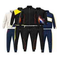 Ensemble de survêtement de football pour hommes TF624 : Veste zippée intégrale et pantalon long avec empiècements en mesh, idéal pour les clubs de football communautaires et les commandes d'équipes