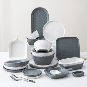 Nordic Style Porcelain Stoneware Dinnerware <b>Sets</b>-Eco Friendly Dishwasher Oven <b>Microwave</b> Safe Customized Color Logo Packing Home - Product Image 5