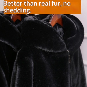 <span class=keywords><strong>Manteau</strong></span> en fausse fourrure pour <span class=keywords><strong>homme</strong></span> avec col rabattu et capuche pour un style d'<span class=keywords><strong>hiver</strong></span> luxueux - Product Image 3