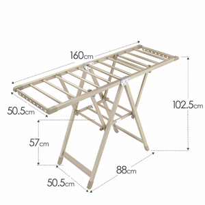 Séchoir à linge pliable en aluminium <span class=keywords><strong>et</strong></span> roues Séchoir à linge pliable - Product Image 2