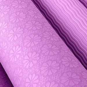 Matras Yoga latihan Label pribadi, antiair, portabel, satu warna - Product Image 4