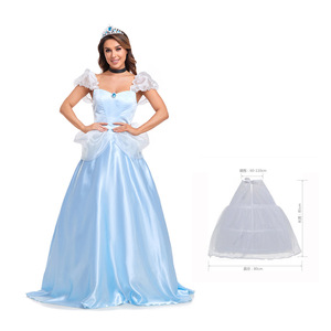 Vestido de Princesa <span class=keywords><strong>Cenicienta</strong></span> Azul Cielo para Cosplay de Halloween 2026, Vestido de Hombros Descubiertos para Actuaciones en Escenario, <span class=keywords><strong>Disfraz</strong></span> de Noche para Cosplay - Product Image 2