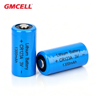 Pile bouton au lithium GMCELL 3V CR123A respectueuse de l'environnement avec revêtement LiMnO2 pour appareils photo numériques, appareils électroménagers et jouets