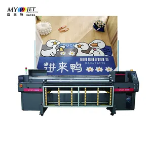 Myjet Led hemat biaya Uv multifungsi Printer 1.8m Uv Flatbed Hybrid Printer digunakan untuk kotak karton cetakan karton bergelombang