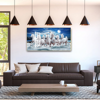 Peinture moderne sur toile à l'huile imprimée numériquement, paysage marin, décoration murale pour la maison