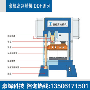 Presse à poinçonner haute vitesse Haohui Technology DDH-300T 450KN, machine de précision verticale pour le poinçonnage des métaux - Product Image 2