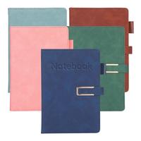 Cahier de revues en lin esthétique A4 promotionnel personnalisé en gros à bas quantité minimale de commande pour les étudiants en cuir PU