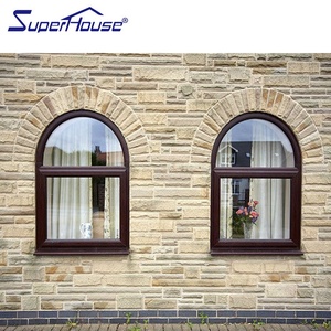 Moyen-Orient église <span class=keywords><strong>exotique</strong></span> arc incurvé <span class=keywords><strong>en</strong></span> aluminium incurvé rupture thermique grille de treillis externe fenêtre <span class=keywords><strong>en</strong></span> verre trempé de sécurité isolée - Product Image 2