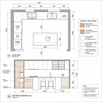 Carpenterie de cuisine sur mesure avec finitions en grain de bois et en couleur unie pour les projets de développement immobilier en Australie