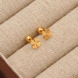 EH278 Stainless Steel Screw <b>Back</b> <b>Earrings</b> Sleep Free 18k Gold Plated Enamel Kitty Zircon Stud <b>Earrings</b> for Girls Gift - Product Image 4