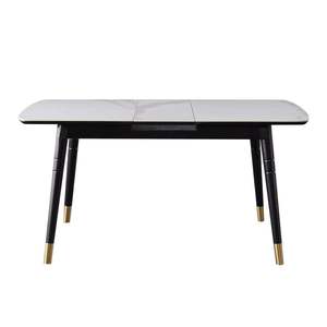 Table à manger en rotin de roche, moderne, minimaliste, légère, meuble de restaurant de luxe, extensible - Product Image 5