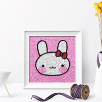 Kit de Peinture Diamant DIY pour Décoration d'Intérieur, Artisanat en PVC, Cadre Photo, Motifs Hibou et Flocons de Neige Mignons