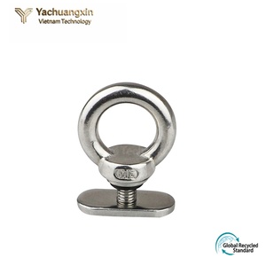 316 Stainless Steel Polished Finish <b>Hardware</b> Fastener Slide Rail Track Locking Ring for Kayak RV Tent Canoe Bag - Product Image 6