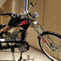 Pour moteur 2 temps 80cc 50cc 100cc Haley, frein à disque 24 pouces, scooters à essence personnalisés, moto chopper/vélo