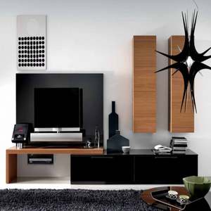 Hot Selling Modern Panel Design Living Room <b>Wall</b> Cabinet Custom Melamine Finish Wooden <b>TV</b> <b>Stand</b> Furniture - Product Image 6