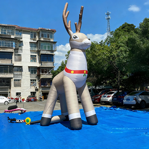 โลโก้เป่าลมแบบกำหนดเองได้ ไฟ LED <span class=keywords><strong>กวาง</strong></span><span class=keywords><strong>เร</strong></span><span class=keywords><strong>น</strong></span><span class=keywords><strong>เดีย</strong></span><span class=keywords><strong>ร์</strong></span>เป่าลมสำหรับตกแต่งลา<span class=keywords><strong>น</strong></span>บ้านกลางแจ้ง ของตกแต่งวันหยุด - Product Image 2